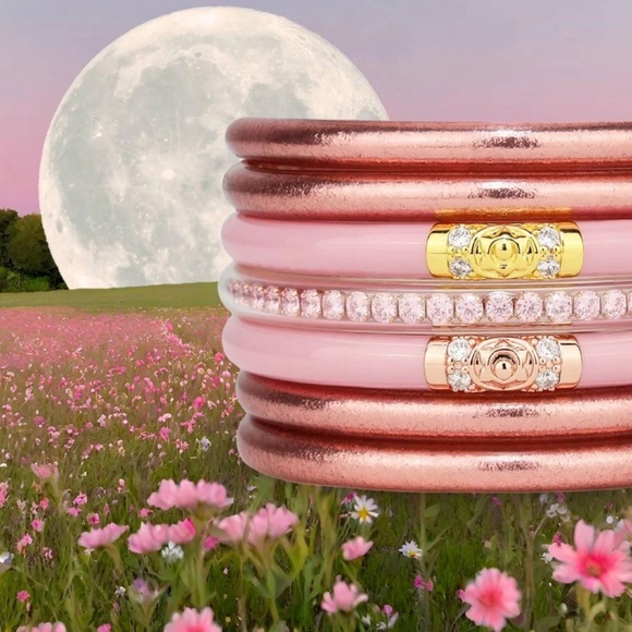 New! Budhagirl “Flower moon stack” limited edition bangles! Valentine braclets - Picture 2 of 12